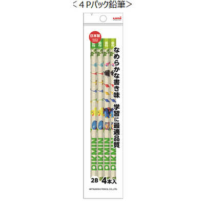 三菱えんぴつ ピクミン 鉛筆 2B 4Pパック K7086PKS2B4P の通販