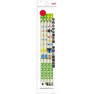 三菱えんぴつ ピクミン鉛筆 B 4P K7085PKSB4P 三菱えんぴつ ピクミン鉛筆 B 4P K7085PKSB4P