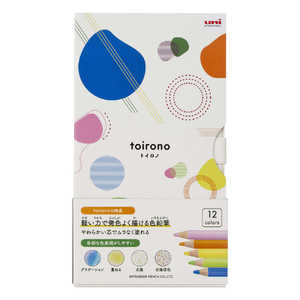 三菱えんぴつ 色鉛筆toirono(トイロノ) 12色 TR12C
