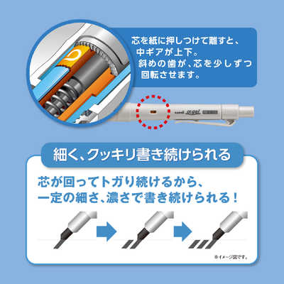 三菱えんぴつ uni α・gel SWITCH(ユニアルファゲルスイッチ)シャープ