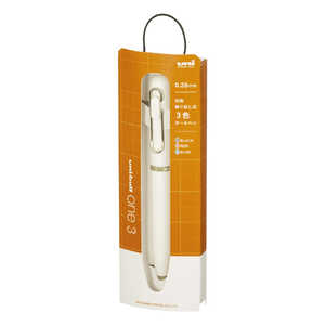 三菱えんぴつ 多色ボールペン［0.38mm］ uniball ONE3(ユニボールワン3)ギフトver. ランプホワイト UME3SRG38.1