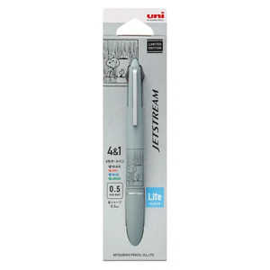 三菱えんぴつ (限定)多機能ペン4＆1 JETSTREAM Lite touch ink ジェットストリームライトタッチインク ［0.5mm］スヌーピーミストブルー MSXE5LSPN5.MB