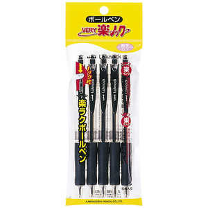 三菱えんぴつ 楽ノックボールペン黒5P SN100075P.24 三菱えんぴつ 楽ノックボールペン黒5P SN100075P.24