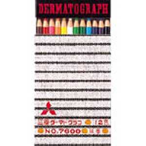 三菱えんぴつ [色鉛筆]油性ダーマトグラフ 7600 12色 K760012C