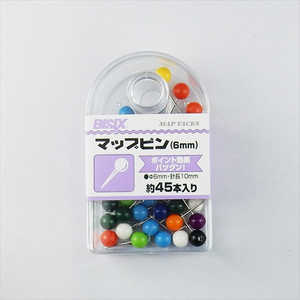 ミツヤ マップピン6mm 混 45本 BX1MP6AS ミツヤ マップピン6mm 混 45本 BX1MP6AS