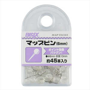 ミツヤ マップピン6mm 透明45本 BX1MP6T ミツヤ マップピン6mm 透明45本 BX1MP6T