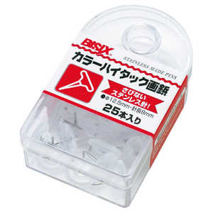 ミツヤ カラーハイタック画鋲 透明25本 BX1-6-T ミツヤ カラーハイタック画鋲 透明25本 BX1-6-T