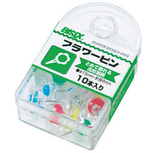 ミツヤ フラワーピン 透明 10本 BX1-10-T ミツヤ フラワーピン 透明 10本 BX1-10-T
