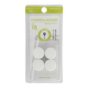 ミツヤ 強力マグネット18mm 白 HMG4P-18WH ミツヤ 強力マグネット18mm 白 HMG4P-18WH