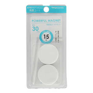 ミツヤ 強力マグネット30mm 白 HMG2P-30WH ミツヤ 強力マグネット30mm 白 HMG2P-30WH