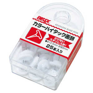 ミツヤ カラーハイタック画鋲白25本 BX1-6-WH ミツヤ カラーハイタック画鋲白25本 BX1-6-WH