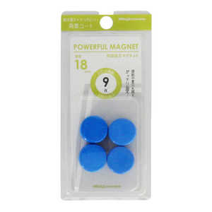 ミツヤ 強力マグネット18mm 青 HMG4P-18BU ミツヤ 強力マグネット18mm 青 HMG4P-18BU