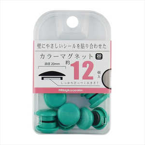 ミツヤ カラーマグネット20mm 緑12個 BX2CM20GR