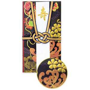 デザインフィル [金封] 結婚祝 打掛柄 黒 1枚入(中袋付) 25247006