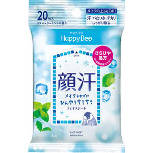 マンダム Happy Deo(ハッピーデオ)フェイスシート リフレッシュミント 20枚入 リフレッシュミント 