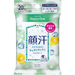 マンダム Happy Deo(ハッピーデオ)フェイスシート クリアフルーティ 20枚入 クリアフルーティ マンダム Happy Deo(ハッピーデオ)フェイスシート クリアフルーティ 20枚入 クリアフルーティ