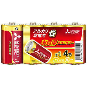 三菱　MITSUBISHI 単1電池 [4本/アルカリ] LR20GD4S