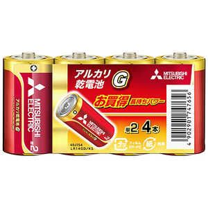 三菱　MITSUBISHI 単2電池 [4本/アルカリ] LR14GD4S