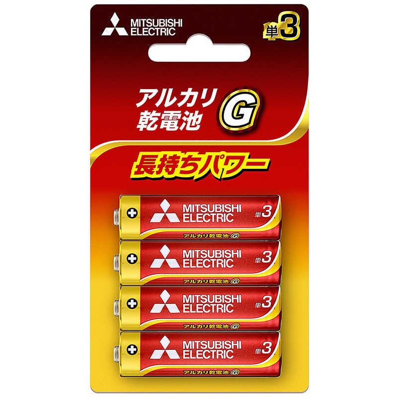 三菱　MITSUBISHI 三菱　MITSUBISHI 単3電池 [4本/アルカリ] LR6GD4BP LR6GD4BP