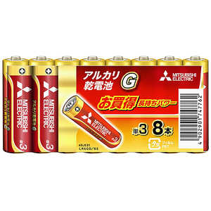 三菱　MITSUBISHI 単3電池 [8本/アルカリ] LR6GD8S