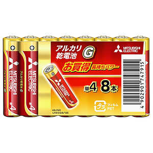 三菱　MITSUBISHI ｢単4形乾電池｣ アルカリ 8本 LR03GD8S