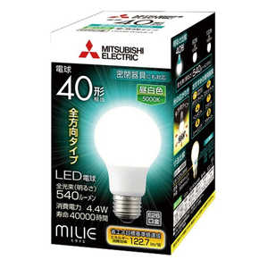三菱オスラム LED電球 ミライエ(MILIE) [E26 /昼白色 /40W相当 /一般電球形] LDA4N-G/40/S-A