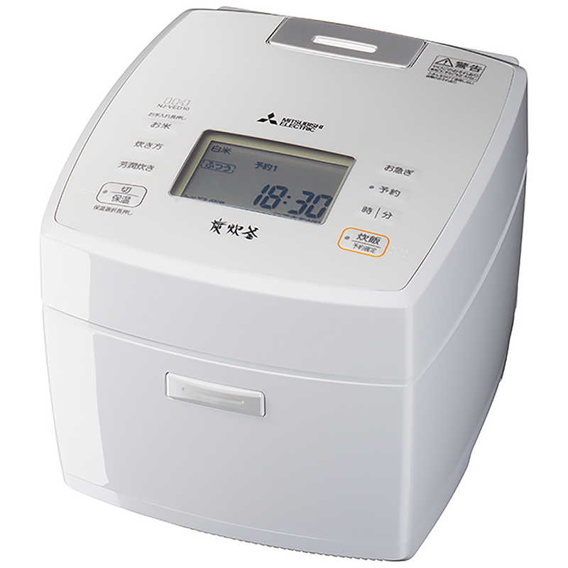 三菱　MITSUBISHI 三菱　MITSUBISHI 炊飯器 1升  炭炊釜 月白（げっぱく）IH NJ-VED18-W NJ-VED18-W
