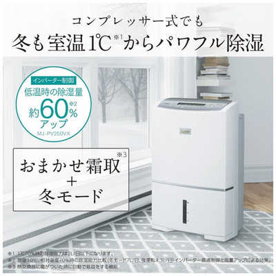 【ほぼ新品】　三菱　サラリPro 衣類乾燥除湿機　MJ-PV250VX-W 77105830408e7b78a9f6cdc2bdbe8b