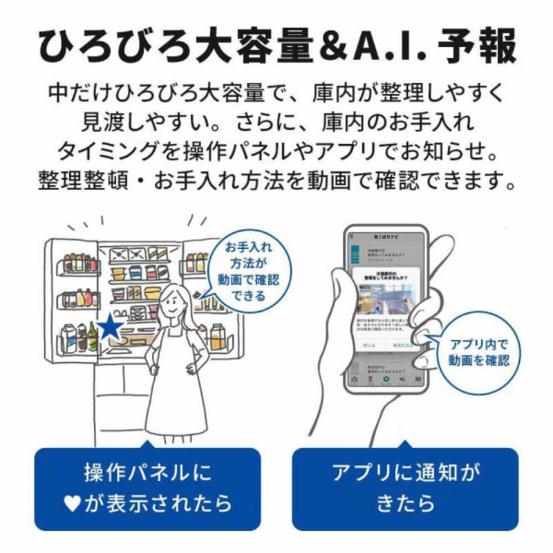 三菱　MITSUBISHI 三菱　MITSUBISHI 冷蔵庫 WXDシリーズ 6ドア フレンチドア(観音開き)  470L MR-WXD47LJ-C MR-WXD47LJ-C