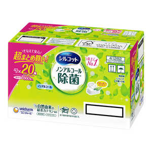 ユニチャーム シルコット ノンアルコール除菌 詰替え 43枚×20個 シルノンカエ43X20 ユニチャーム シルコット ノンアルコール除菌 詰替え 43枚×20個 シルノンカエ43X20