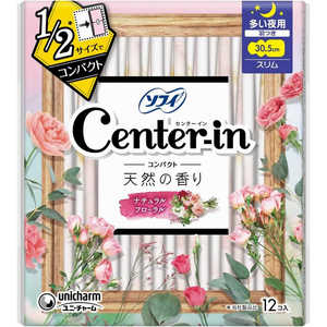 ユニチャーム センターイン コンパクト1/2 多い夜用 羽つき 12枚入 スイートフローラルの香り ユニチャーム センターイン コンパクト1/2 多い夜用 羽つき 12枚入 スイートフローラルの香り