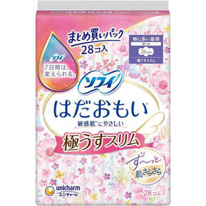 ユニチャーム ソフィ はだおもい 極うすスリム260 羽つき 28枚 Sハダスリム260ハネ28