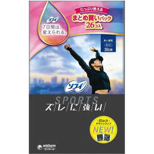 ユニチャーム sofy(ソフィ) SPORTS 多い夜用 30cm 羽つき 26個 ユニチャーム sofy(ソフィ) SPORTS 多い夜用 30cm 羽つき 26個