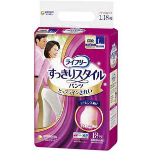 ユニチャーム ライフリー すっきりスタイルパンツ ピンク L 18枚 ユニチャーム ライフリー すっきりスタイルパンツ ピンク L 18枚