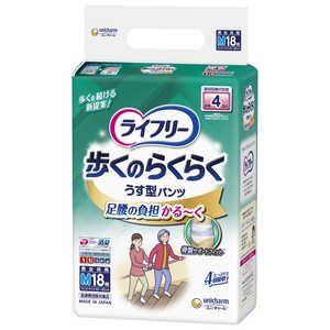 ユニチャーム ライフリー 歩くのらくらくうす型パンツ4回 Mサイズ (18枚入り) ユニチャーム ライフリー 歩くのらくらくうす型パンツ4回 Mサイズ (18枚入り)