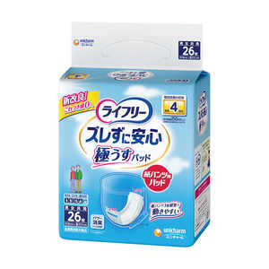 ユニチャーム ライフリー ズレずに安心うす型紙パンツ専用尿とりパッド 4回26枚 