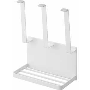 山崎実業 マグネットボトルホルダー＆トレー プレート ホワイト WH 1659