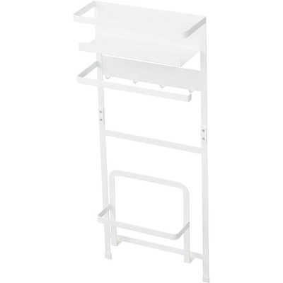 山崎実業 プレート 洗濯機横マグネット収納ラック 3309 ホワイト の