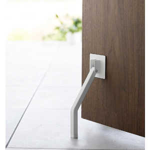 山崎実業 テープで貼りつける折り畳みドアストッパー スマート ロング ホワイト 