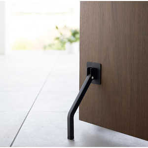 山崎実業 テープで貼りつける折り畳みドアストッパー スマート ロング ブラック 