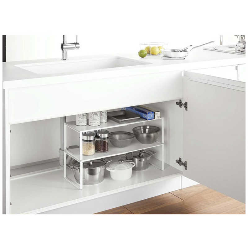 山崎実業 プレート 伸縮収納棚(Extended Storage Rack Plate) ホワイト 3829 の通販 |  カテゴリ：日用品・化粧品・医薬品 | 山崎実業 家電通販のコジマネット - 全品代引き手数料無料