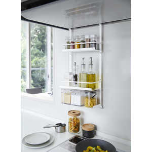 山崎実業 レンジフード調味料ラック プレート 3段(Range Hood Seasoning Rack) ホワイト 4838 山崎実業 レンジフード調味料ラック プレート 3段(Range Hood Seasoning Rack) ホワイト 4838