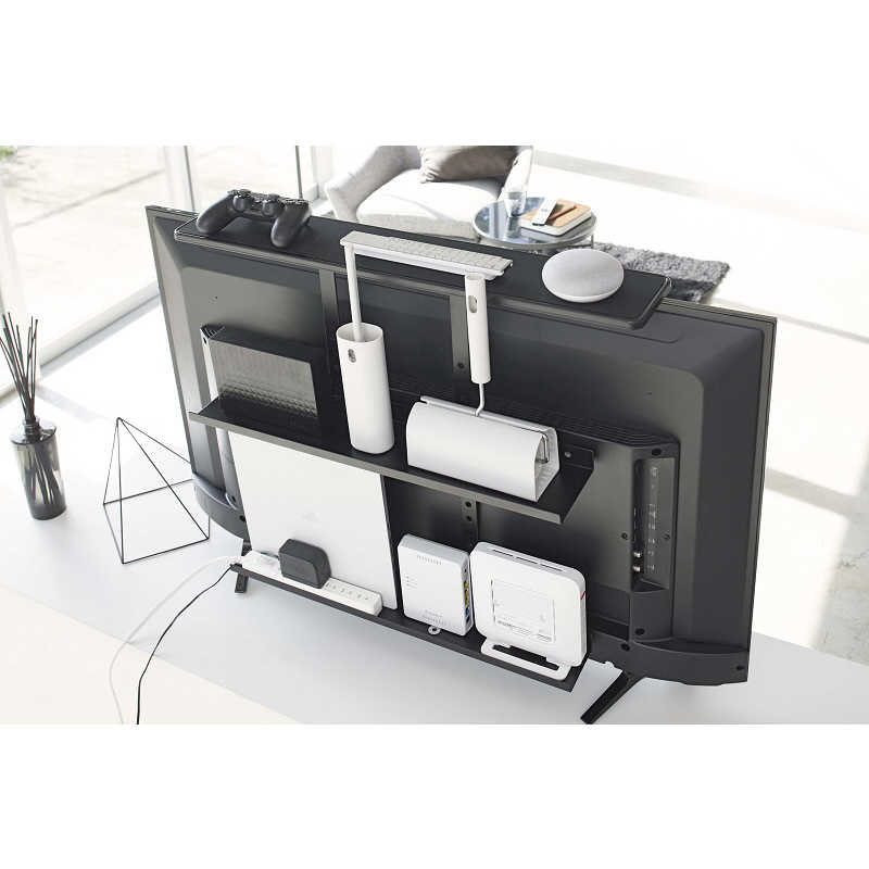 山崎実業 山崎実業 スマート テレビ上&裏ラックワイド ブラック ブラック 4883 4883