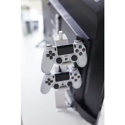 山崎実業 スマート テレビ裏ゲームコントローラー収納ラック ホワイト