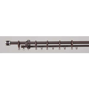 フルネス 装飾レール フェスタ 2m用(100-200cm) ダブル 木目ブラウン フルネス 装飾レール フェスタ 2m用(100-200cm) ダブル 木目ブラウン