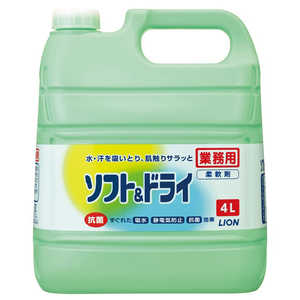ライオンハイジーン 業務用ソフト & ドライ 4L ライオンハイジーン 業務用ソフト & ドライ 4L