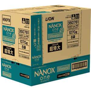 LION (ケース販売)NANOXone(ナノックス ワン)PRO つめかえ用超特大 1070g×6個 