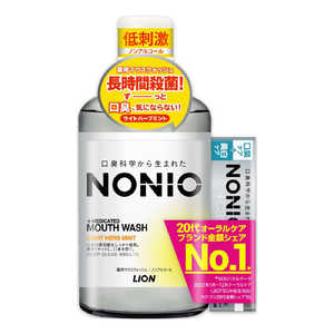 LION NONIOマウスウォッシュLハーブ600ml＋ホワイトニングハミガキ30g付 
