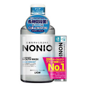 LION NONIOマウスウォッシュCハーブ600ml＋ホワイトニングハミガキ30g付 