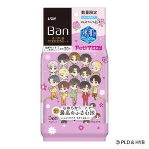 LION Ban さっぱり感プレミアムシート クールタイプ ローズ&ゼラニウムの香り PetiTEENデザイン LION Ban さっぱり感プレミアムシート クールタイプ ローズ&ゼラニウムの香り PetiTEENデザイン